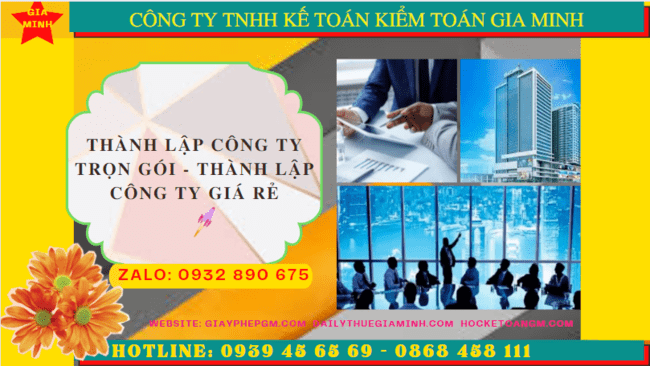 Dịch vụ thành lập công ty trọn gói - thành lập công ty giá rẻ tại Quận 7 - TPHCM