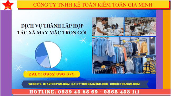 Dịch vụ thành lập hợp tác xã may mặc trọn gói tại TPHCM