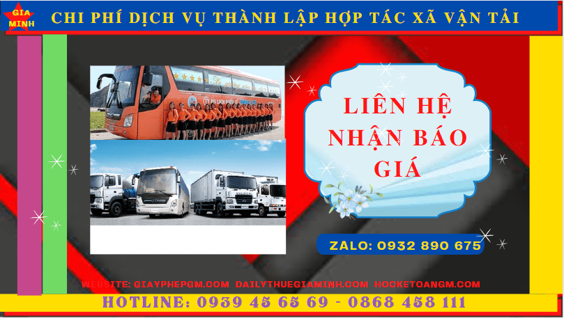 Chi phí thành lập hợp tác xã vận tải tại Quận 3 - TPHCM