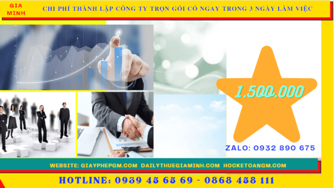 Bảng giá thành lập công ty trọn gói chỉ với 399.000đ tại Phú Quốc