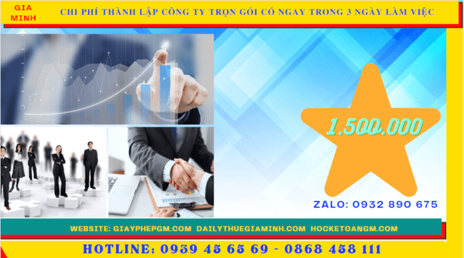 Bảng giá thành lập công ty trọn gói chỉ với 399.000đ tại Long An