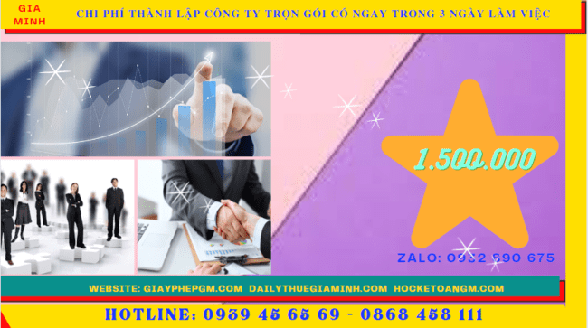 Bảng giá thành lập công ty trọn gói chỉ với 399.000đ tại Trà Vinh