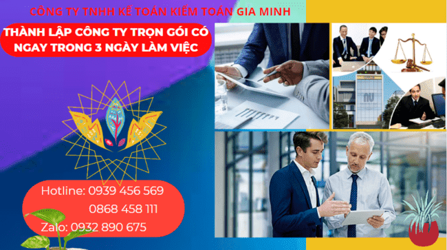 Thành lập công ty trọn gói tại Trà Vinh có ngay trong 3 ngày làm việc