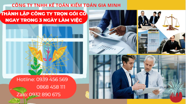 Thành lập công ty trọn gói tại Vĩnh Long có ngay trong 3 ngày làm việc