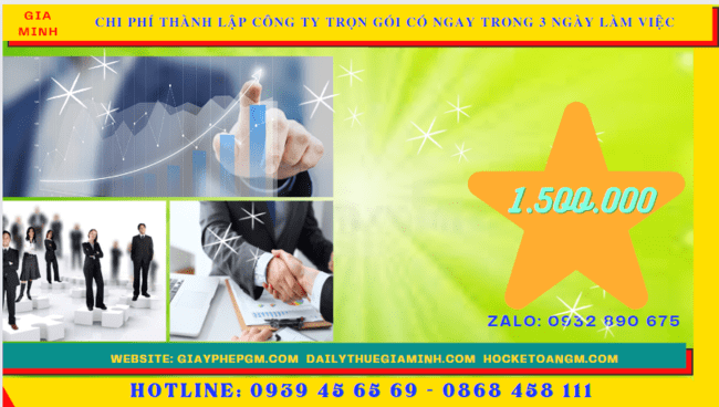 Bảng giá thành lập công ty trọn gói chỉ với 399.000đ tại Vũng Tàu