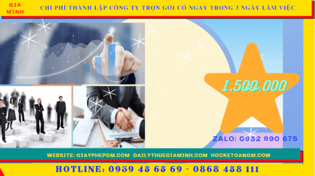 Bảng giá thành lập công ty trọn gói chỉ với 399.000đ tại Đồng Nai