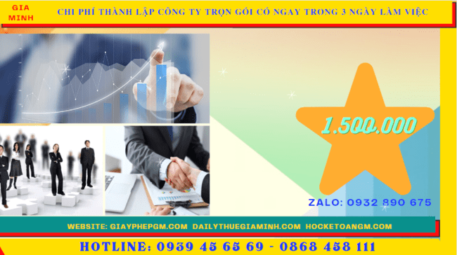 Bảng giá thành lập công ty trọn gói chỉ với 399.000đ tại Tây Ninh