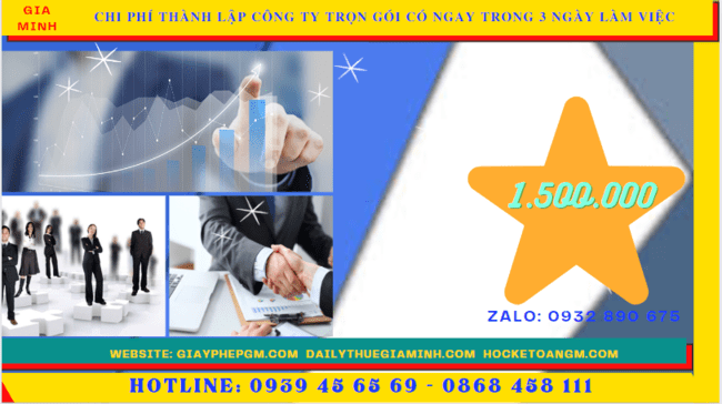 Bảng giá thành lập công ty trọn gói chỉ với 399.000đ tại Bình Thuận