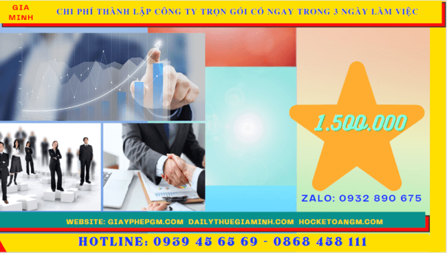 Bảng giá thành lập công ty trọn gói chỉ với 399.000đ tại Phú Yên