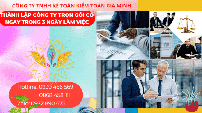 Thành lập công ty trọn gói tại Hà Tĩnh có ngay trong 3 ngày làm việc