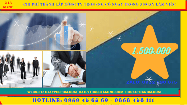 Bảng giá thành lập công ty trọn gói chỉ với 399.000đ tại Thành Phố Huế