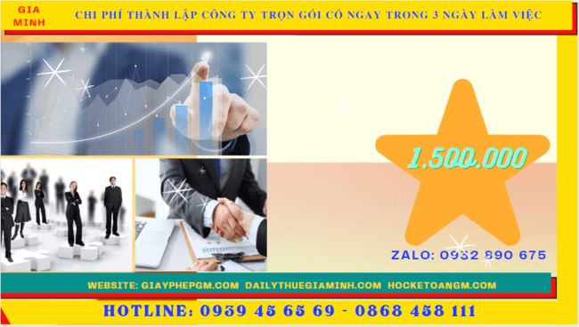 Thành lập công ty trọn gói tại ninh bình có ngay trong 3 ngày làm việc 5 Bảng giá thành lập công ty trọn gói chỉ với 399.000đ tại Ninh Bình