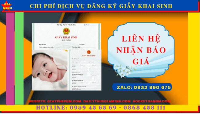 Chi phí đăng ký giấy khai sinh nhanh tại thành phố Cần Thơ