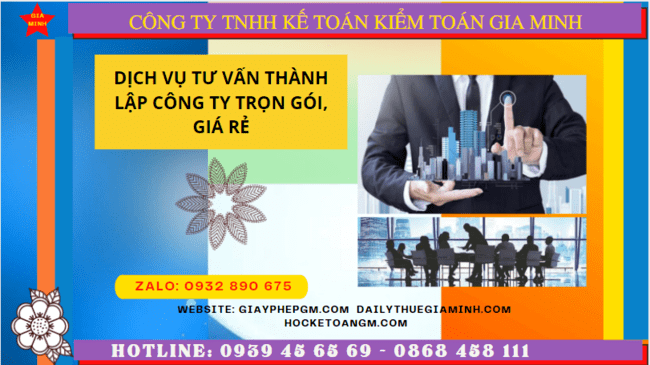 Dịch vụ thành lập công ty trọn gói tại TP Hồ Chí Minh