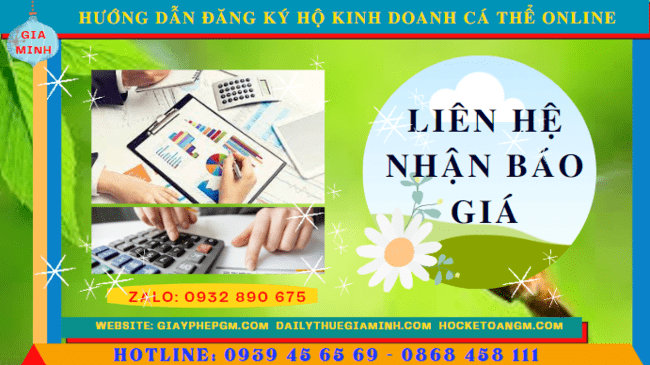 HƯỚNG DẪN ĐĂNG KÝ HỘ KINH DOANH CÁ THỂ ONLINE TẠI HUẾ 5 Chi phí hướng dẫn đăng ký hộ kinh doanh cá thể online tại Huế