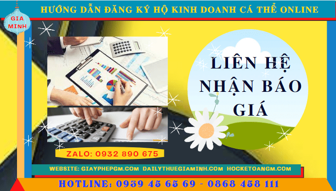 HƯỚNG DẪN ĐĂNG KÝ HỘ KINH DOANH CÁ THỂ ONLINE TẠI THÁI BÌNH 5 Chi phí hướng dẫn đăng ký hộ kinh doanh cá thể online tại Thái Bình