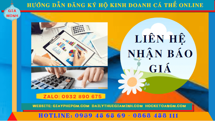 HƯỚNG DẪN ĐĂNG KÝ HỘ KINH DOANH CÁ THỂ ONLINE TẠI THÁI NGUYÊN 5 Chi phí hướng dẫn đăng ký hộ kinh doanh cá thể online tại Thái Nguyên