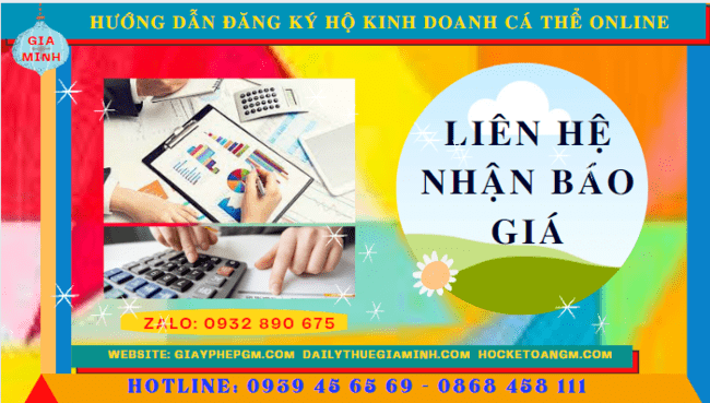 HƯỚNG DẪN ĐĂNG KÝ HỘ KINH DOANH CÁ THỂ ONLINE TẠI HÒA BÌNH 5 Chi phí hướng dẫn đăng ký hộ kinh doanh cá thể online tại Hòa Bình