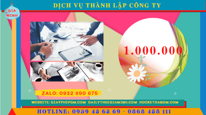 Dịch vụ thành lập công ty thành phố thủ đức chỉ 1.000.000 đồng 11 Chi phí dịch vụ thành lập công ty Thành Phố Thủ Đức - TPHCM