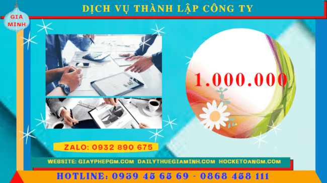Dịch vụ thành lập công ty tây ninh chỉ 1.000.000 đồng 6 Chi phí dịch vụ thành lập công ty Tây Ninh