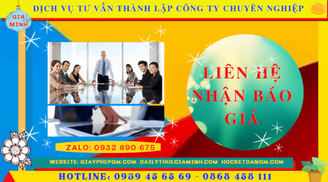 Bảng giá dịch vụ thành lập doanh nghiệp trọn gói 2022