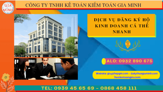 Dịch vụ đăng ký giấy phép hộ kinh doanh cá thể nhanh tại Bạc Liêu