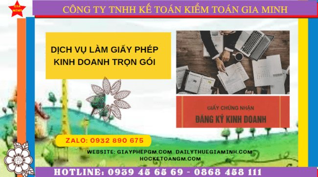 Dịch vụ đăng ký làm giấy phép kinh doanh trong 3 ngày tại Bến Tre