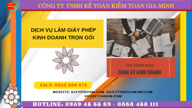Dịch vụ làm giấy phép kinh doanh trọn gói tại bình định 4 Dịch vụ đăng ký làm giấy phép kinh doanh trong 3 ngày tại Bình Định