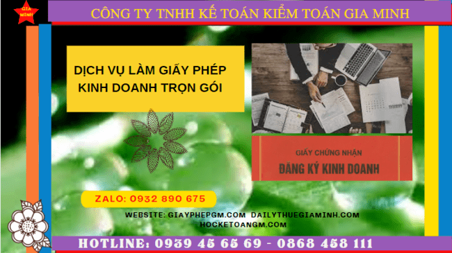 Dịch vụ đăng ký làm giấy phép kinh doanh trong 3 ngày tại TPHCM