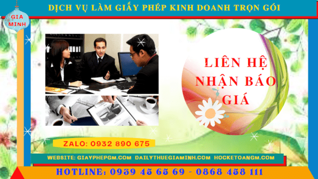 Chi phí dịch vụ đăng ký giấy phép kinh doanh tại Bình Phước