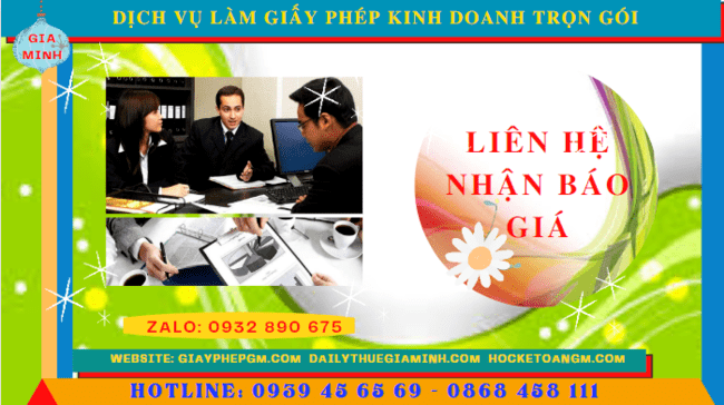 Chi phí dịch vụ đăng ký giấy phép kinh doanh tại Quận Gò Vấp- TPHCM
