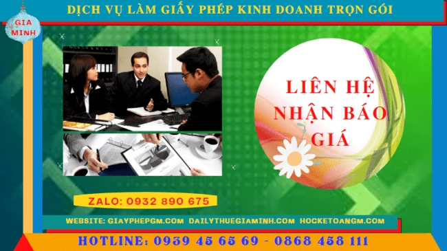 Chi phí dịch vụ đăng ký giấy phép kinh doanh tại Bạc Liêu