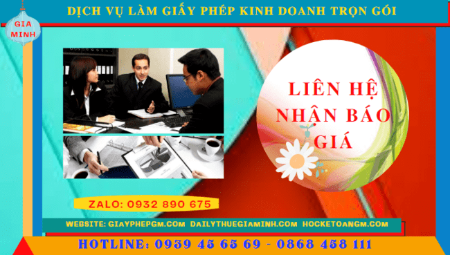 DỊCH VỤ LÀM GIẤY PHÉP KINH DOANH TRỌN GÓI TẠI HUẾ 5 Chi phí dịch vụ đăng ký giấy phép kinh doanh tại Huế