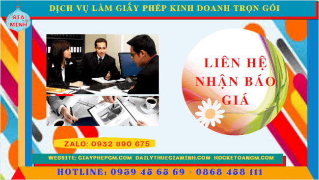 DỊCH VỤ LÀM GIẤY PHÉP KINH DOANH TRỌN GÓI TẠI QUẬN BÌNH THẠNH – TPHCM 7 Chi phí dịch vụ đăng ký giấy phép kinh doanh tại Quận Bình Thạnh- TPHCM