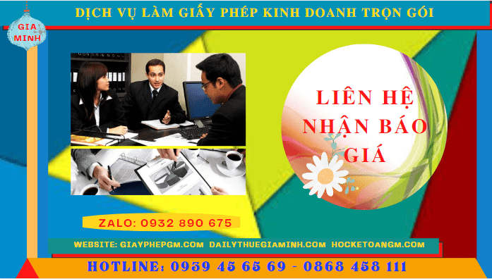 Chi phí dịch vụ đăng ký giấy phép kinh doanh tại Quận Bình Tân – TPHCM