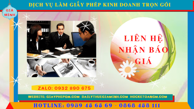 Chi phí dịch vụ đăng ký giấy phép kinh doanh tại Cần Thơ
