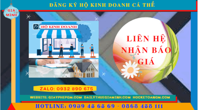 ĐĂNG KÝ HỘ KINH DOANH CÁ THỂ TẠI QUẬN 3 - TPHCM 5 Chi phí đăng ký thành lập hộ kinh doanh cá thể Quận 3 - TPHCM