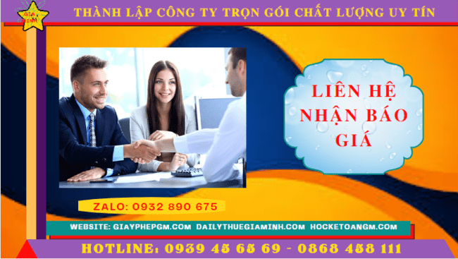 Chi phí thành lập công ty trọn gói tại Quận 3 - TPHCM