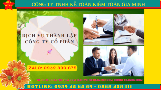 Dịch vụ thành lập công ty cổ phần trọn gói giá rẻ tại Quận 1 - TPHCM