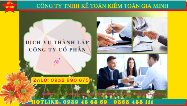 Dịch vụ thành lập công ty cổ phần trọn gói giá rẻ tại Hậu Giang giayphepgm
