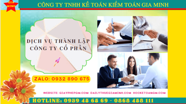 DỊCH VỤ THÀNH LẬP CÔNG TY CỔ PHẦN TRỌN GÓI GIÁ RẺ TẠI HUẾ