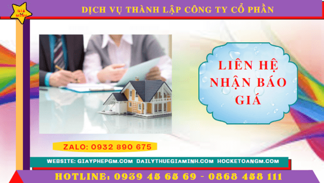 Chi phí thành lập công ty cổ phần trọn gói tại Bình Dương