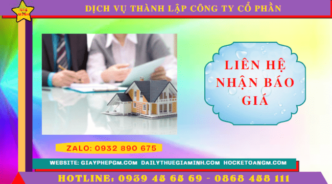 DỊCH VỤ THÀNH LẬP CÔNG TY CỔ PHẦN TRỌN GÓI GIÁ RẺ TẠI BÌNH ĐỊNH