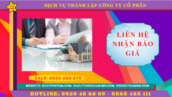 Chi phí thành lập công ty cổ phần trọn gói tại Huế