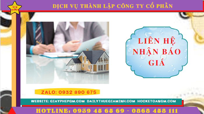 Chi phí thành lập công ty cổ phần trọn gói tại Quận Thanh Khê