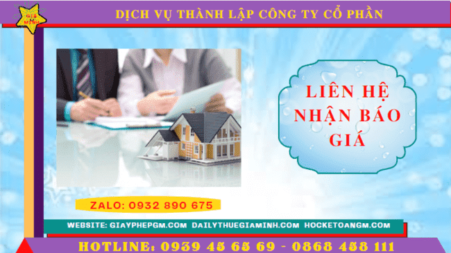 Chi phí thành lập công ty cổ phần trọn gói tại Quận Bắc Từ Liêm - Hà Nội