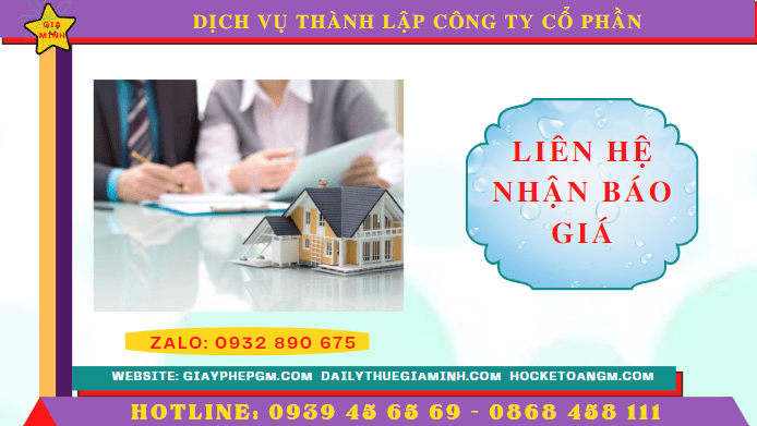Chi phí thành lập công ty cổ phần trọn gói tại Quận Ba Đình - Hà Nội