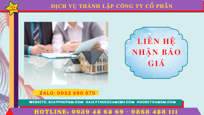 Chi phí thành lập công ty cổ phần trọn gói tại Quận Cầu Giấy - Hà Nội