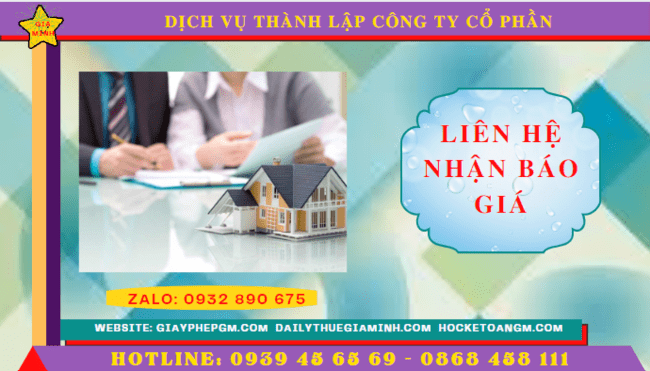 Chi phí thành lập công ty cổ phần trọn gói tại Quận Hai Bà Trưng - Hà Nội