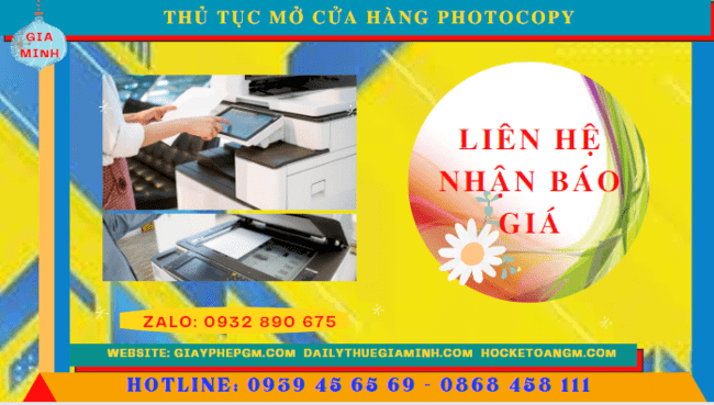 THỦ TỤC MỞ CỬA HÀNG PHOTOCOPY TẠI ĐÀ NẴNG 5 Chi phí mở cửa hàng photocopy trọn gói tại Đà Nẵng